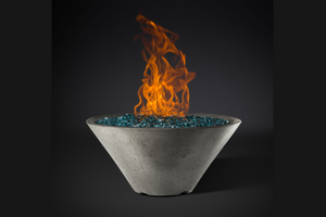 Slick Rock Concrete Ridgeline Conical Fire Bowl with Match Ignition + Free Cover