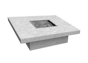 The Outdoor Plus 84" x 84" x 16" Ready-to-Finish Square Gas Fire Table Kit + Free Cover - The Fire Pit Collection