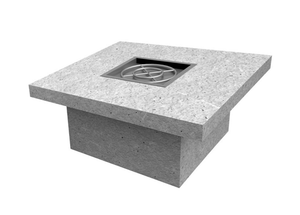 The Outdoor Plus 72" x 72" x 24" Ready-to-Finish Square Fire Table Kit + Free Cover - The Fire Pit Collection