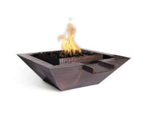 The Outdoor Plus Maya Gravity Spill Copper Fire & Water Bowl