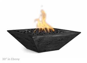 The Outdoor Plus Maya Wood Grain Concrete Fire Bowl