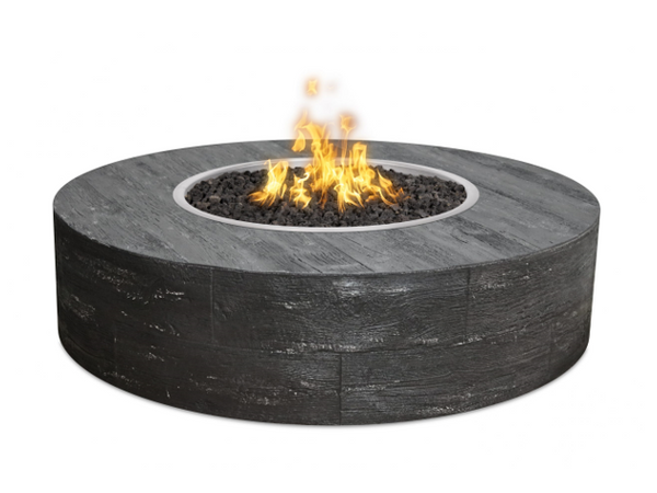 The Outdoor Plus Sequoia Wood Grain Concrete Fire Pit