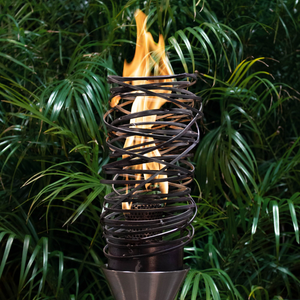 The Outdoor Plus Cyclone Fire Torch / Stainless Steel + Free Cover - The Fire Pit Collection