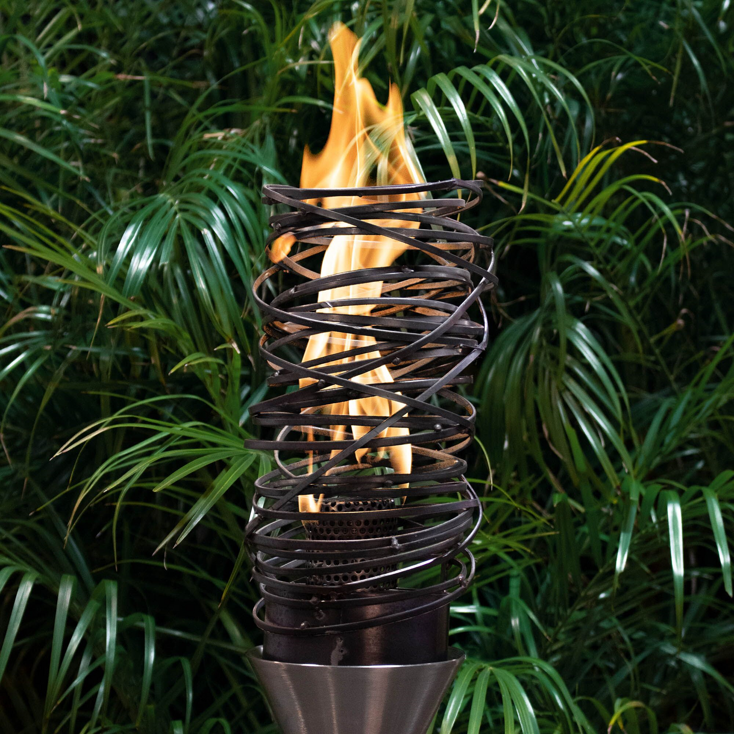 The Outdoor Plus Cyclone Fire Torch / Stainless Steel + Free Cover - The Fire Pit Collection