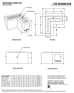 The Outdoor Plus Whitney Steel Fire Pit + Free Cover