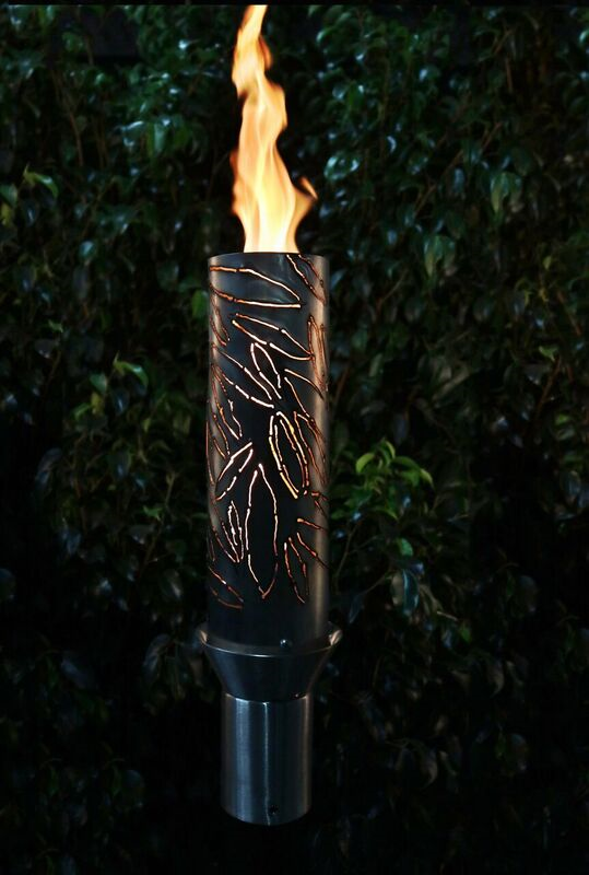 The Outdoor Plus Tropical Fire Torch / Stainless Steel + Free Cover - The Fire Pit Collection