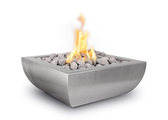 The Outdoor Plus Avalon Stainless Steel Fire Bowl + Free Cover - The Fire Pit Collection