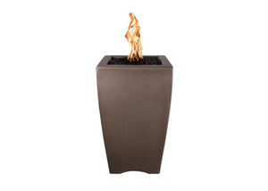 The Outdoor Plus Baston Concrete Fire Pillar + Free Cover - The Fire Pit Collection