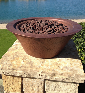 The Outdoor Plus Cazo Copper Fire Bowl + Free Cover - The Fire Pit Collection