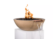 The Outdoor Plus Sedona Concrete Fire & Water Bowl + Free Cover - The Fire Pit Collection