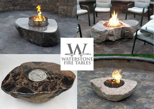 Waterstone Gray, Red and Black Natural Fire Stone (36" x 36" x 20") - The Fire Pit Collection
