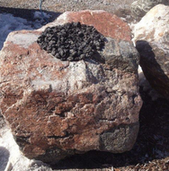 Waterstone Gray, Red and Black Natural Fire Stone (36" x 36" x 20") - The Fire Pit Collection