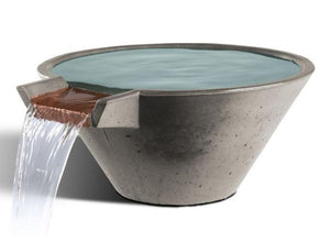 Slick Rock Concrete Cascade Conical Water Bowl + Free Cover