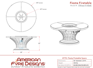 American Fyre Designs Fiesta Firetable + Free Cover